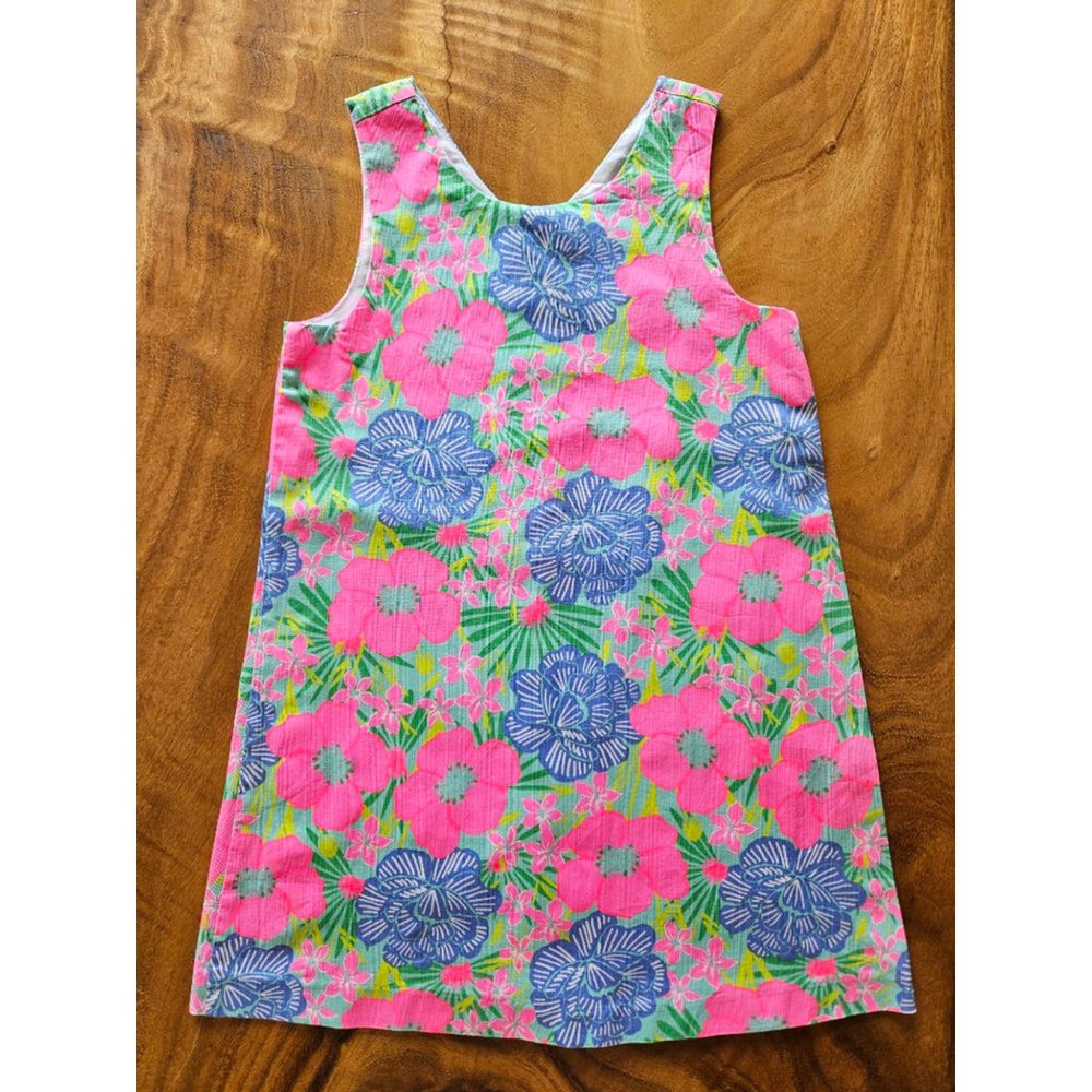 Sz 7 Tommy Bahama Tropical Floral Sleeveless Dress Youth Size 7 Pink Blue Teal